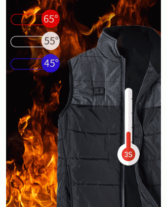 Mens USB Safety Electric Heated Thermal Zipper Outdoor Warm Down Vest