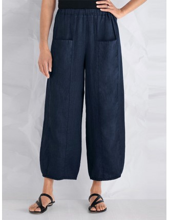 Vintage Pockets Wide Leg Pants for Women
