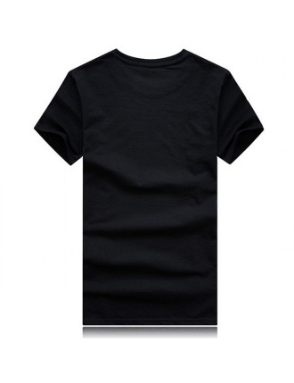 Mens Plus Size Fashion 3D Dragon Printing Short Sleeve O-neck Cotton T-shirt