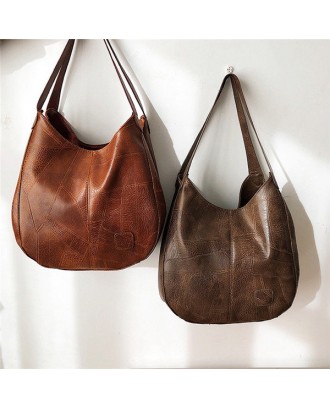 Women Multi-layer Casual Shoulder Bag Quilt Solid Handbag