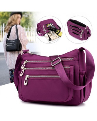 Women Multi-pocket Nylon Waterproof Crossbody Bag Large Capacity Shoulder Bag