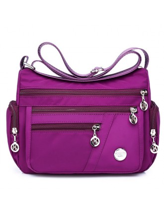 Women Nylon Waterproof Crossbody Bags Leisure Travel Multi-Pocket Messenger Bags
