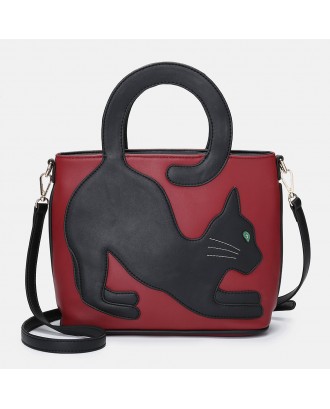 Women Cat Pattern Handbag Crossbody Bag