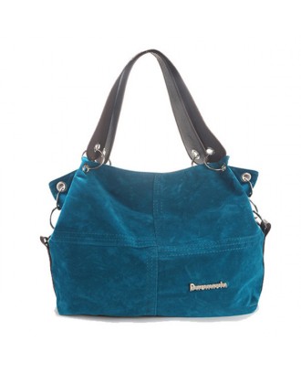 Women Solid Flannel Crossbody Bag Soft Leisure Handbag