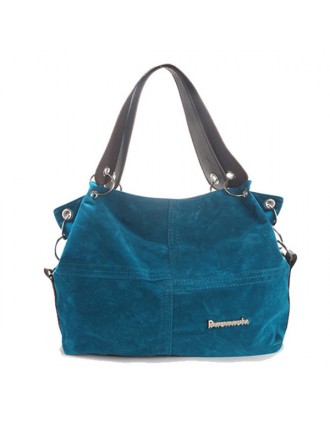 Women Solid Flannel Crossbody Bag Soft Leisure Handbag