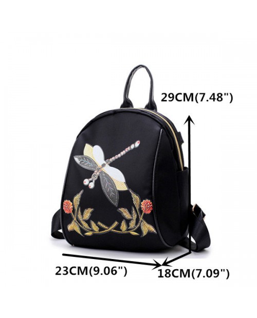 Oxford Print Dragonfly Multi-function  Shoulder Bags Travel Light Backpack