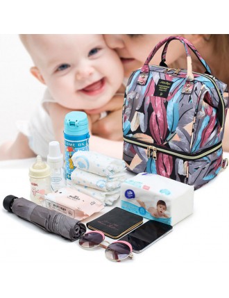Women Canvas Casual Mummy And Kids Patchwork Backpack